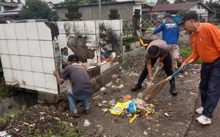 Peduli Terhadap Lingkungan, Polres Koltim Laksanakan Pembersihan Sampah Di Rate-Rate