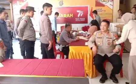 Polres Kolaka Timur Menggelar Aksi Donor Darah