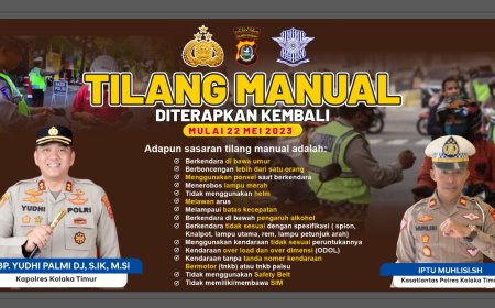 Tilang Manual Diberlakukan Kembali, Polres Koltim Sasar 11 Pelanggaran Lalu Lintas