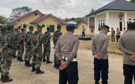 Amankan Malam Takbiran, Polres kolaka Timur Gelar Apel Gabungan
