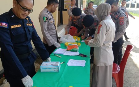 Jalani Tes Urin, 85 Personil Polres Kolaka Timur Dinyatakan Bebas Narkoba
