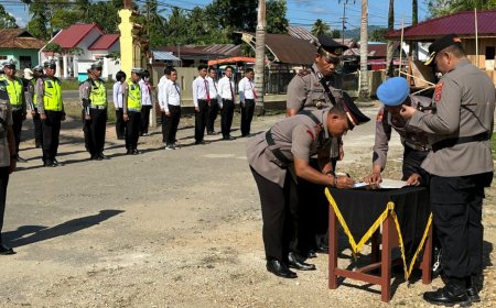 Kapolres Kolaka Timur Pimpin Sertijab Kabag Ops Dan Dua Kapolsek
