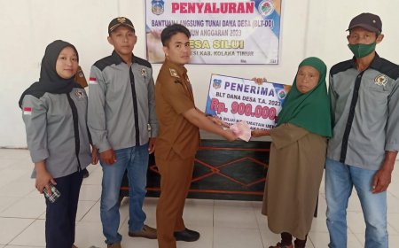 Realisasikan Dana Desa, Pemdes Silui Kolaka Timur Salurkan BLT-DD Kepada 18 KPM