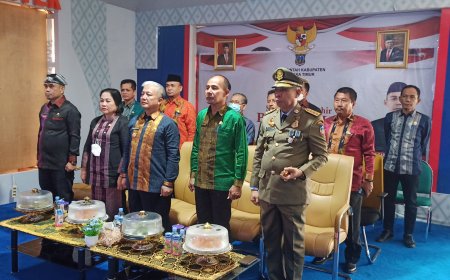 Pj Bupati Kolaka Timur Beserta Jajarannya Ikuti Upacara Peringatan Hari Lahir Pancasila Secara Virtual