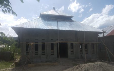 Pembangunan Mesjid Al Iqra Lalombai Terus Digenjot, Rustam : Masih Membutuhkan Dukungan Anggaran Dari Para Dermawan
