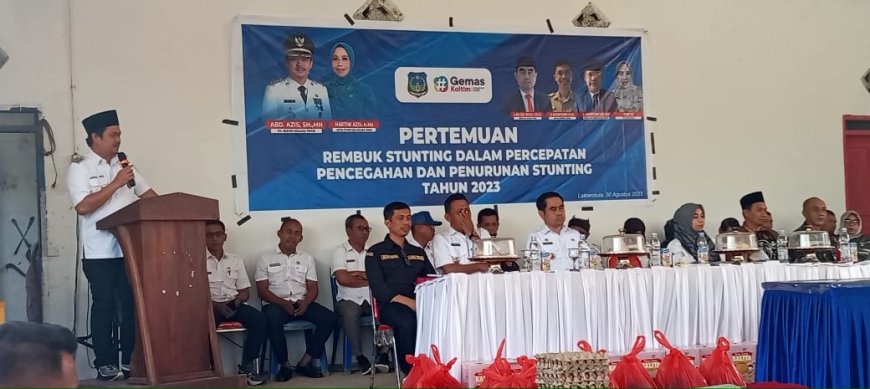 Rembuk Stunting Di Lalowosula, Azis : Program Penanggulangan Stunting Di OPD Perlu Di Pertajam