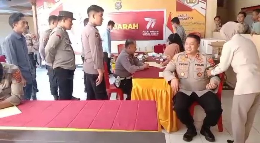 Polres Kolaka Timur Menggelar Aksi Donor Darah