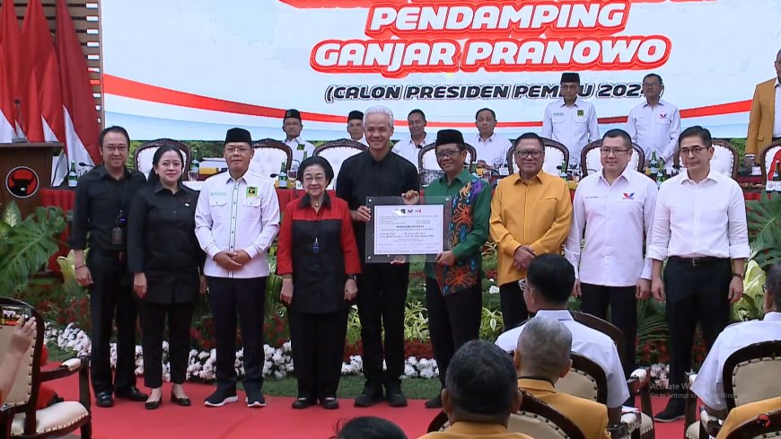 Megawati Soekarnoputri Umumkan Calon Wakil Presiden Ganjar Pranowo