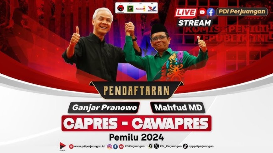 Ganjar Pranowo dan Mahfud Md Bersiap Bertarung di Pemilu Presiden Indonesia.