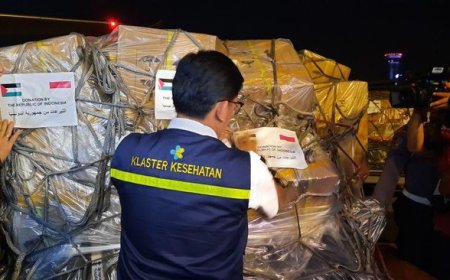 Kemenkes dan Polri Kirim 26,5 Ton Bantuan ke Gaza, Ada Air dan Tenda