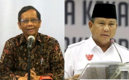 Prabowo Tidak Sebut Nama Mahfud MD Saat Puji Kinerja Menko Kabinet Jokowi