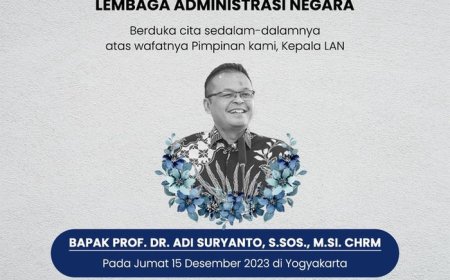 Berduka, Profesor Adi Suryanto, Kepala LAN RI, Tutup Usia: Kehilangan Tokoh Inspiratif dalam Administrasi Negara