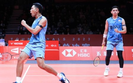 Raih Kemenangan dan Kegagalan, Ganda Putra Indonesia Fajar/Rian Gagal ke Final BWF World Tour Finals 2023