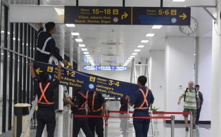 Perubahan Jalur Peron di Stasiun Manggarai Jakarta Akan Berlaku Selamanya