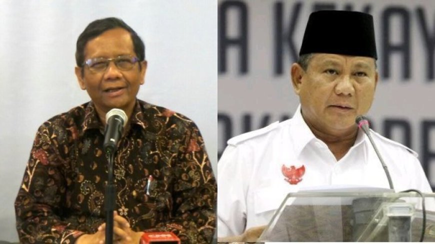 Prabowo Tidak Sebut Nama Mahfud MD Saat Puji Kinerja Menko Kabinet Jokowi