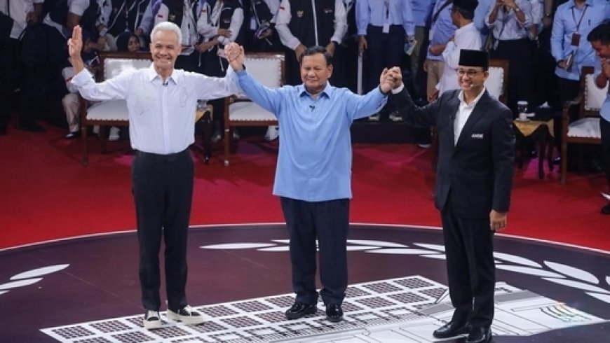 Gaya dan Gestur Anies, Prabowo, dan Ganjar di Debat Pertama Capres Pilpres 2024