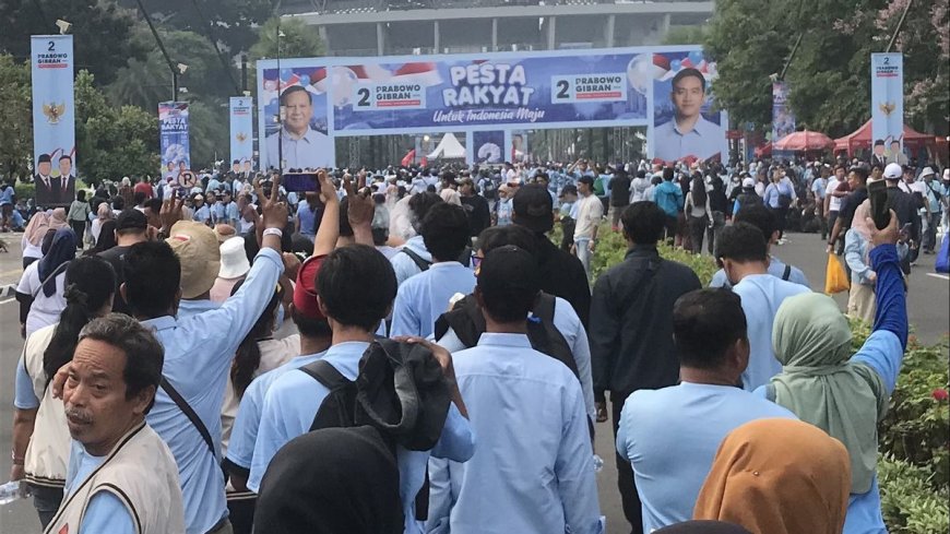 Prabowo: Hampir 600 Ribu Orang Hadiri Kampanye Akbar di GBK Hari Ini