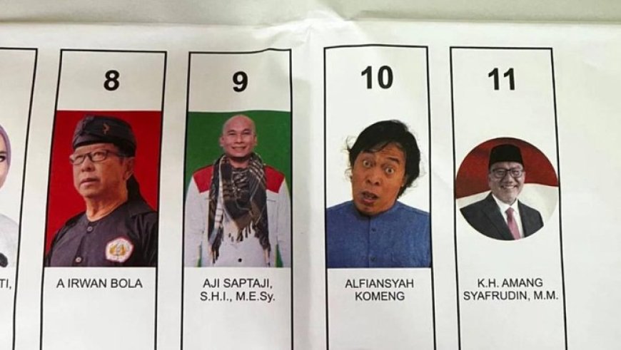 Kisah Lucu di Balik Foto "Nyeleneh" Komeng di Surat Suara Anggota DPD Jabar...